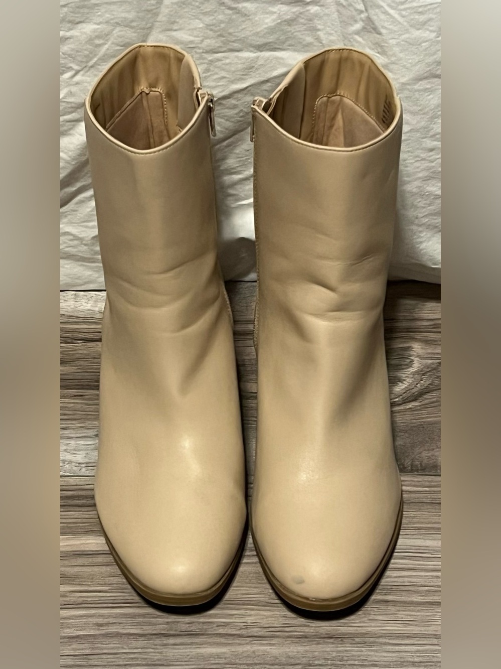 Women’s Nude Ankle Boots - Classic Minimalist Style